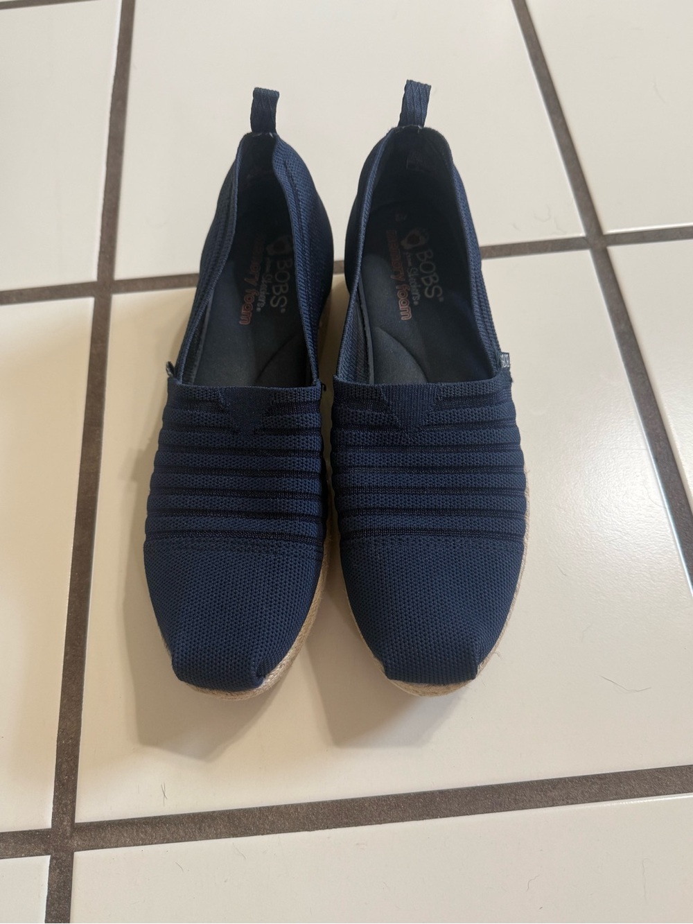 BOBS from Skechers Navy Knit Espadrille Slip-Ons